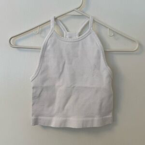 TNA White Ribbed Tank Top